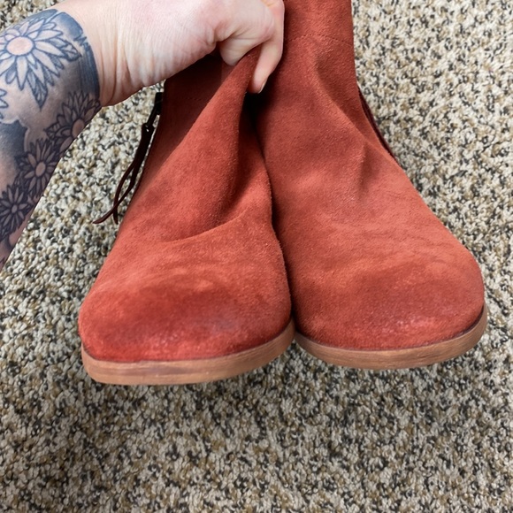 Sam Edelman Rust Red Packer Suede Ankle Bootie - Picture 5 of 10